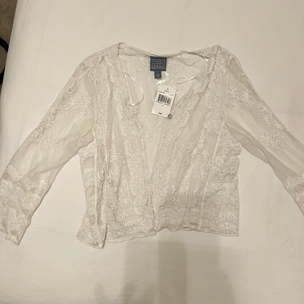 White Lace Shrug Jacket